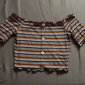 Off the shoulder crop top